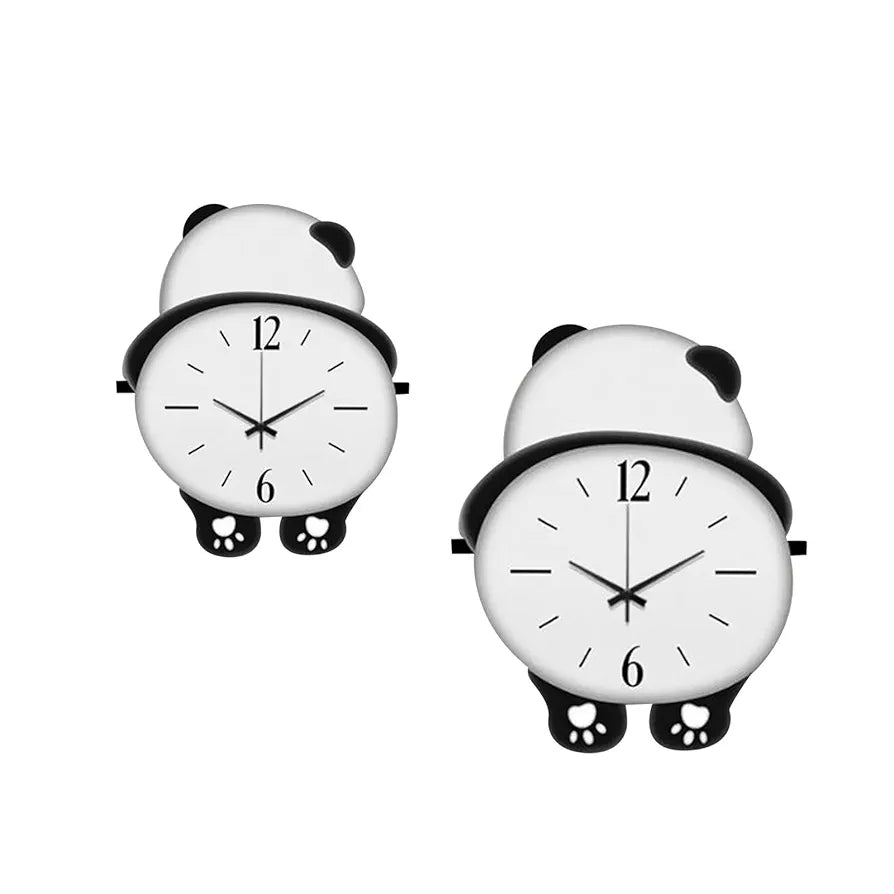 Dancing Panda Wall Clock - Acrylic Decor