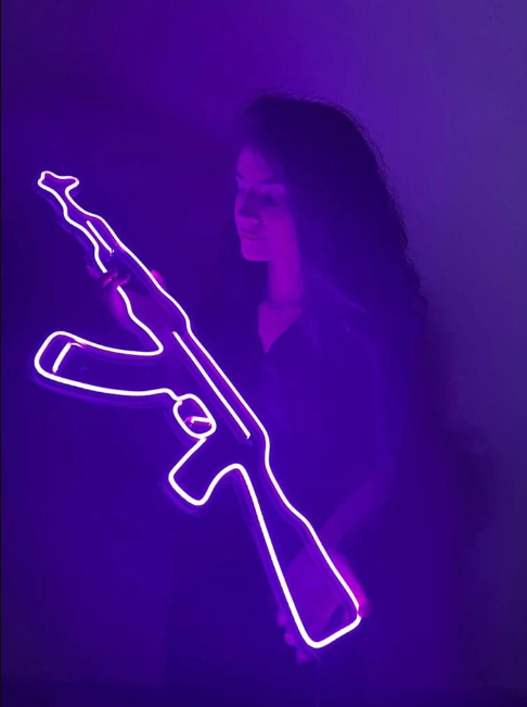 AK-47 - Gun Neon Sign