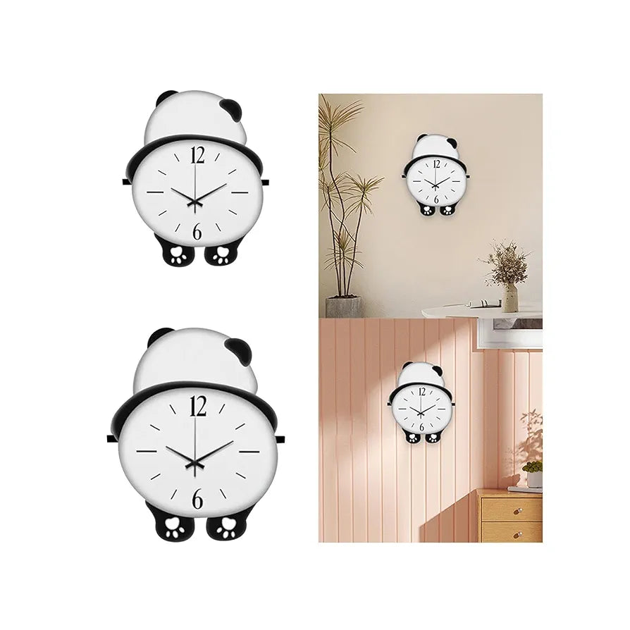 Dancing Panda Wall Clock - Acrylic Decor