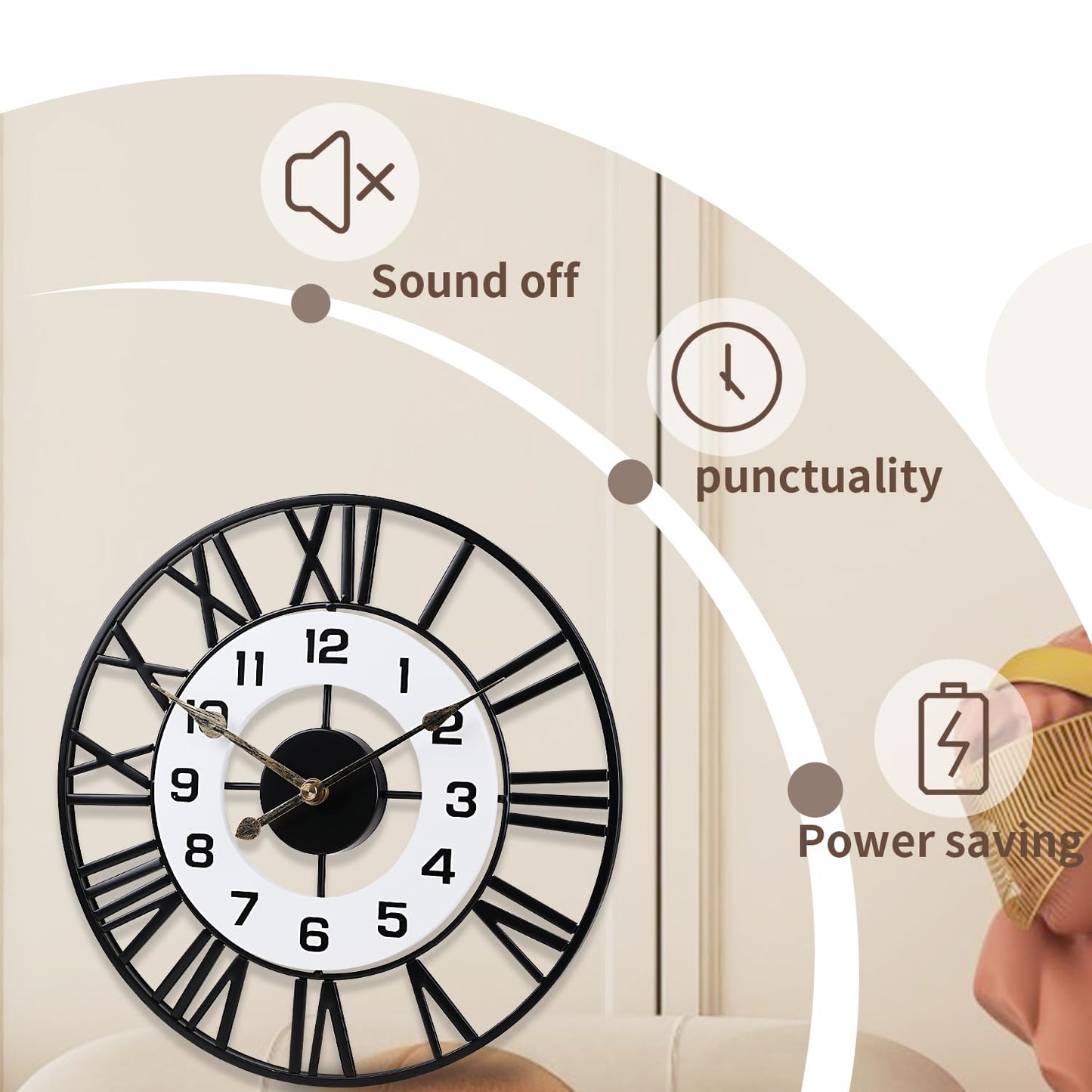 Roman Unique Salient - Wall Clock