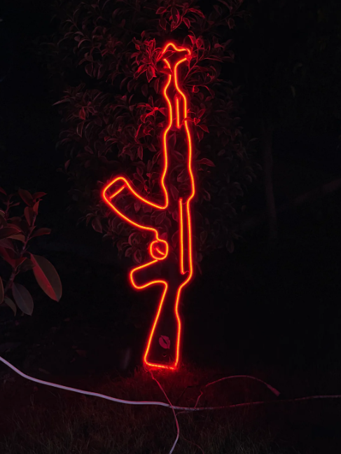 AK-47 - Gun Neon Sign