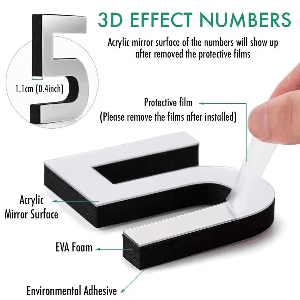 3d Adhesive Wall Clock