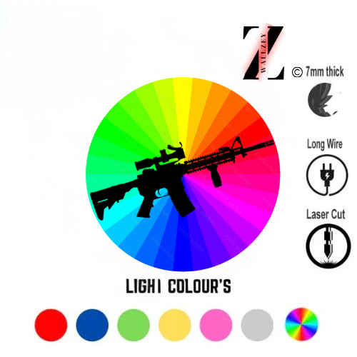 Premium Acrylic Gun (AR M16)- With Neon Light