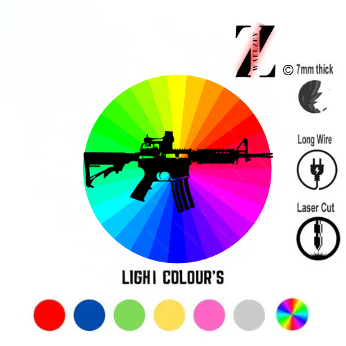 Premium Acrylic Gun (AK47 Rifle)- With Neon Light