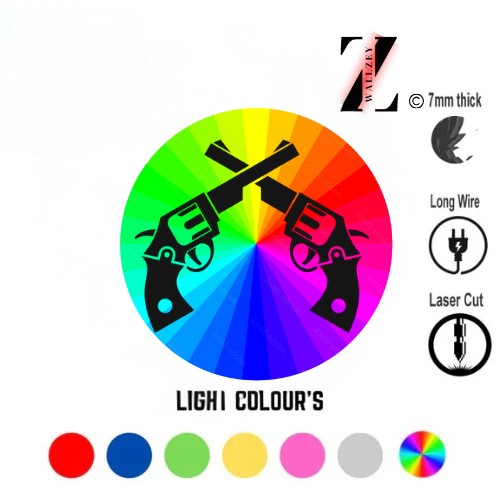 Premium Acrylic Gun (handgun)- With Neon Light