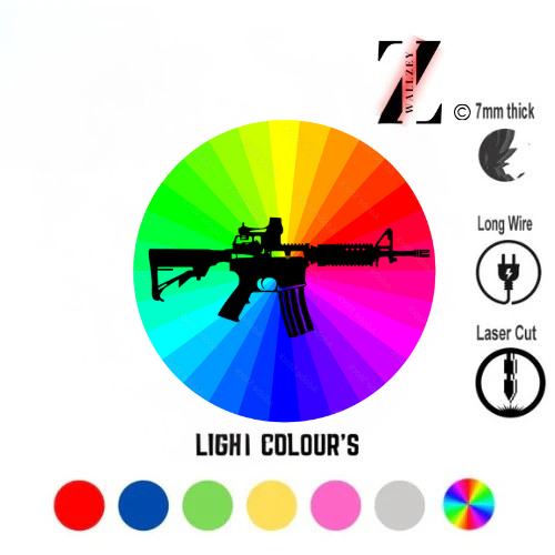 Premium Acrylic Gun (AR M 15)- With Neon Light