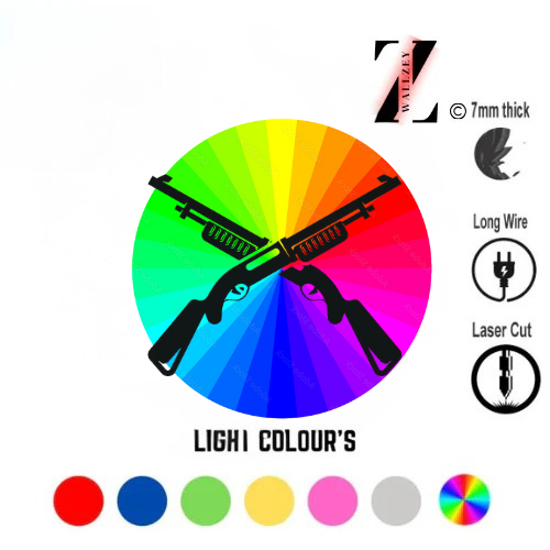 Premium Acrylic Gun (shotguns)- With Neon Light