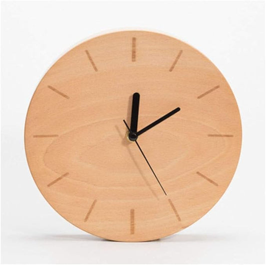 Minimalist Wooden Wall Clock – Silent Non-Ticking Modern Design