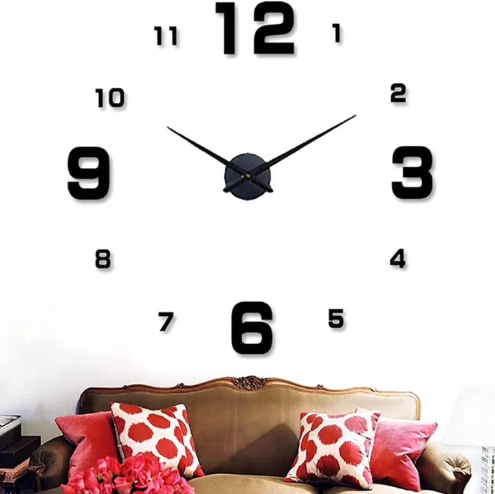 3d Adhesive Wall Clock
