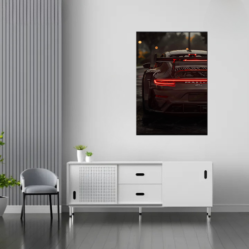Porsche 911 GT3 RS Aesthetic Look | LED Neon Frame Poster