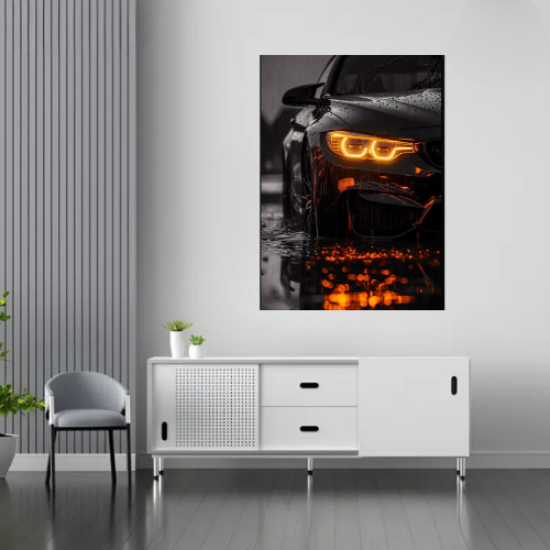 BMW M4 Premium | LED Neon Frame Poster