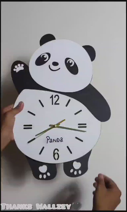 Panda Wall Clock - Silent Decorative Clock